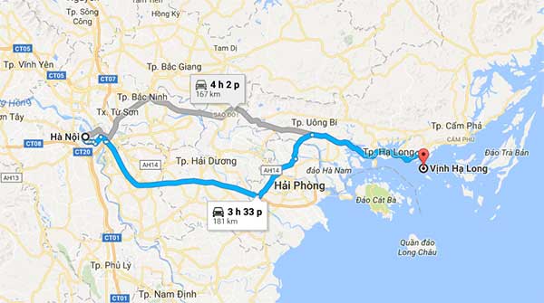 Hanoi to Halong Bay by road
